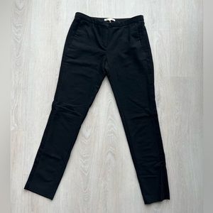 Maje Black Slim Fit Pants with Track Detail
